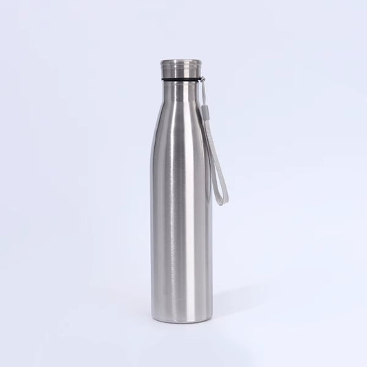 1000Ml Stainless Steel Creative Gourd Cup Portable Outdoor Large Capacity Single-Layer Drink Bottle with Carrying Strap